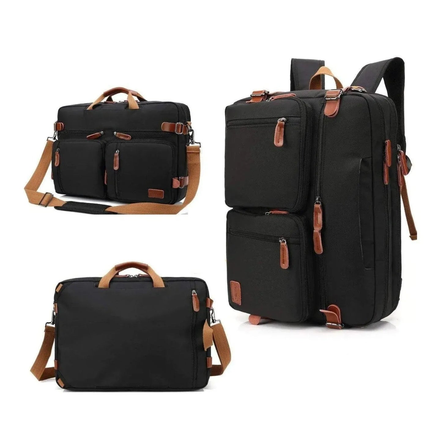 Men’s Oxford Messenger Bag – Convertible Work Laptop Ready