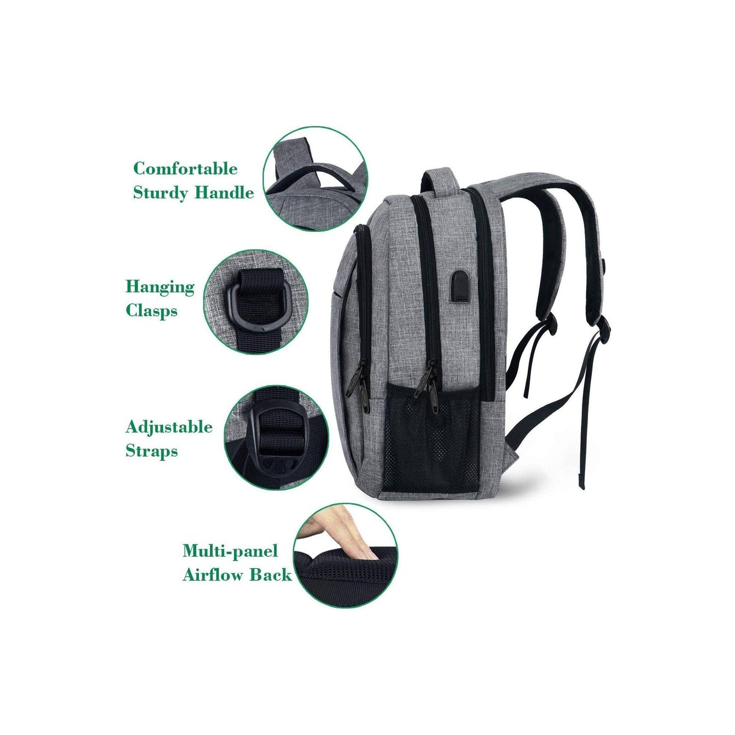 Men’s Backpack – Secure Anti-Theft Laptop Ready