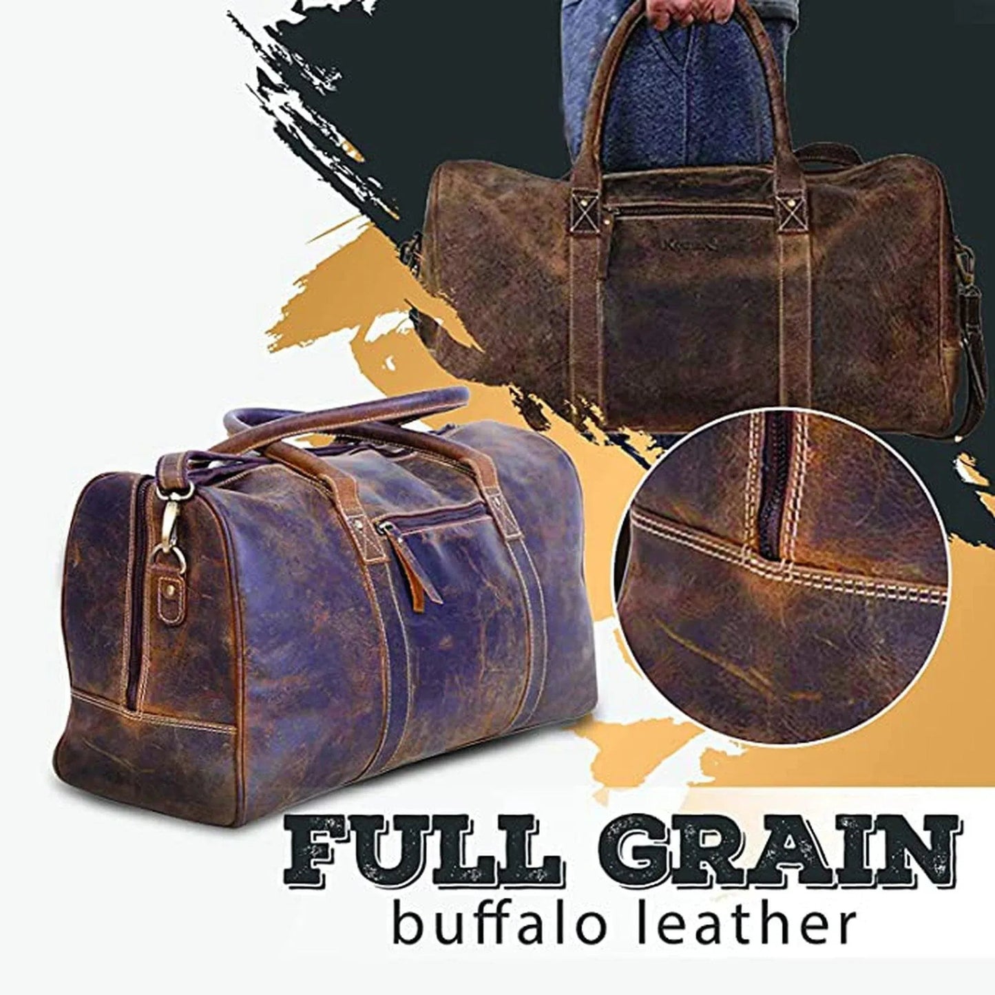 Men’s Leather Duffel Bag – Weekend Ready