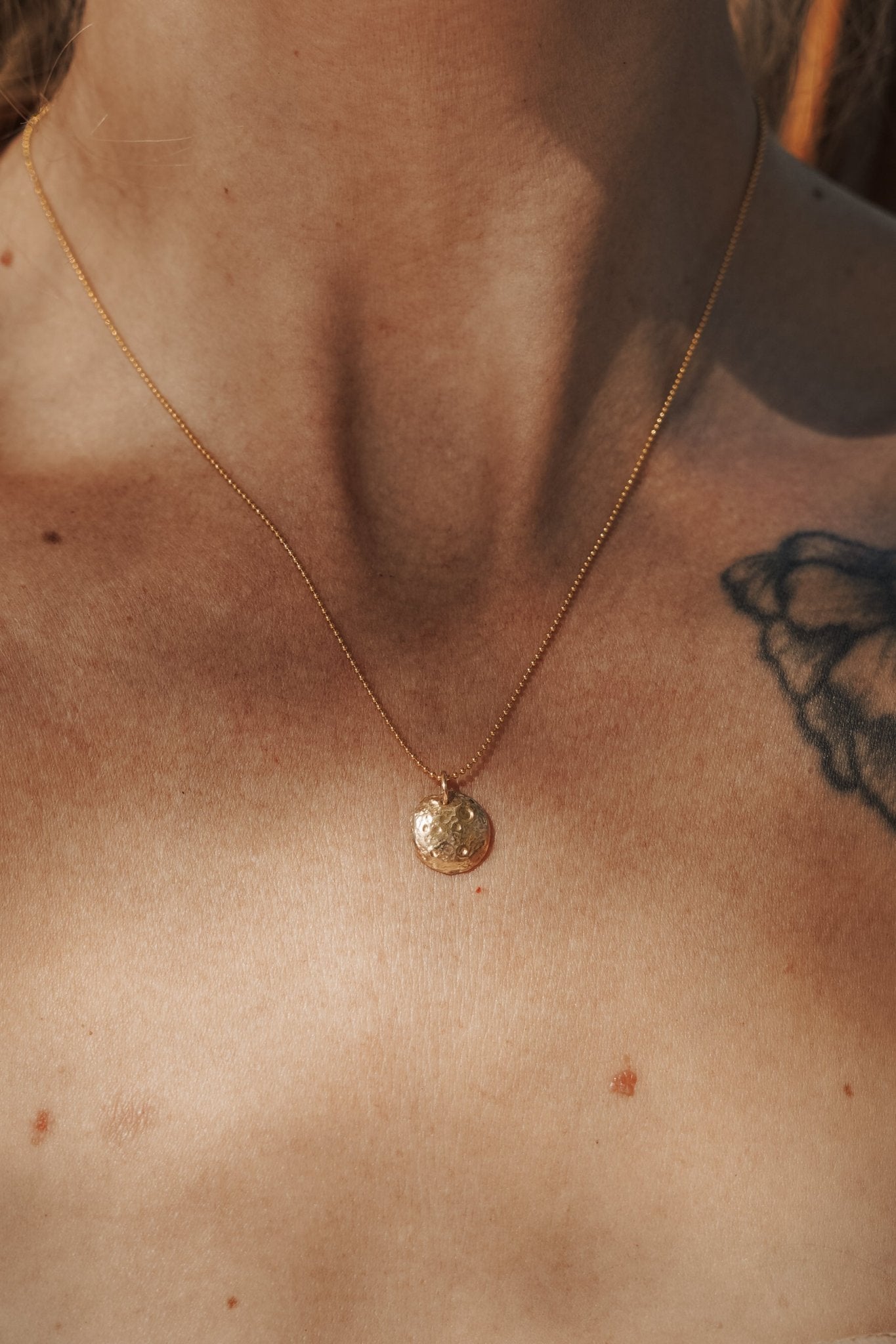 Full Moon Necklace in 14k Gold-Fill