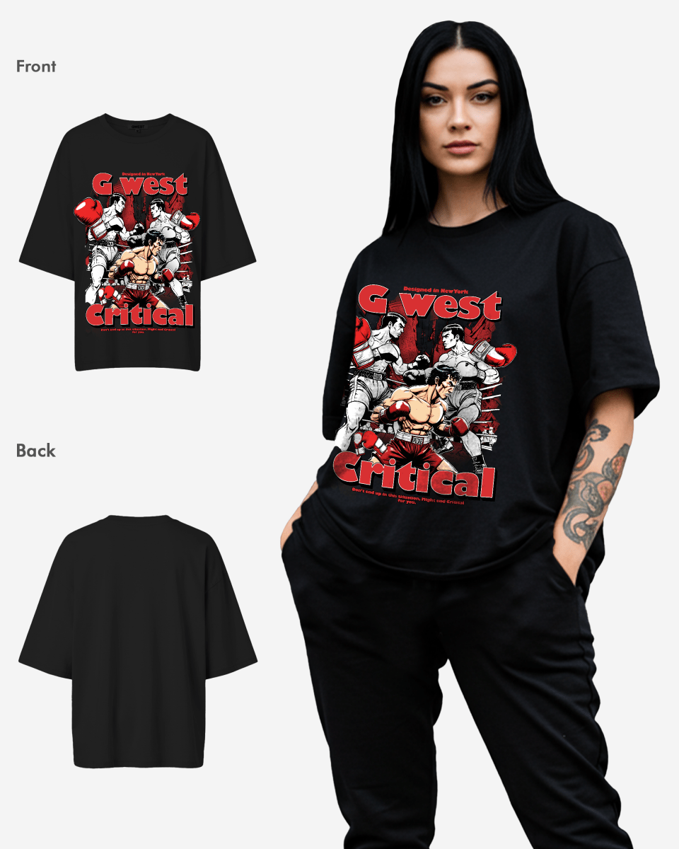 G West Womens Oversized Critical T-Shirt