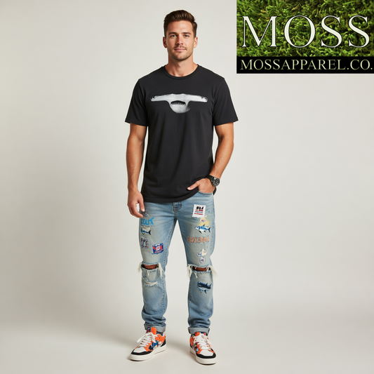 Hammerhead Jaws, Moss Apparel, Shark Ultra Cotton T-Shirt