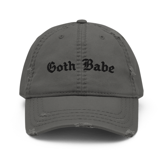 Goth Babe Distressed Dad Hat