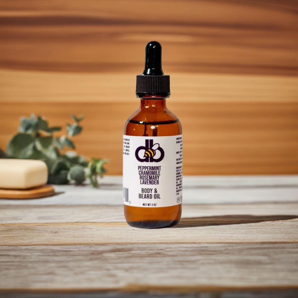 Beard & Body Oil - Peppermint/Rosemary/Chamomile/Lavender
