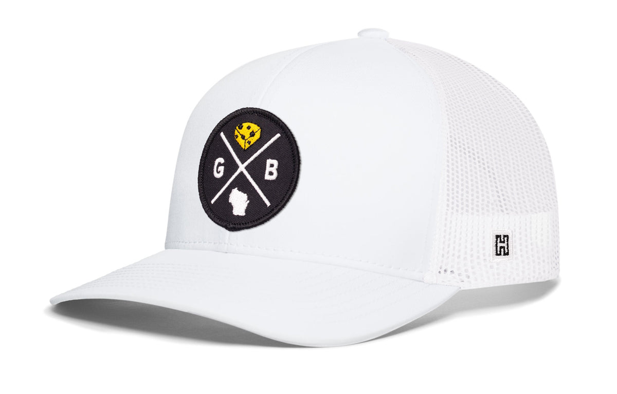 Green Bay Trucker Hat  |  Black GB X Snapback
