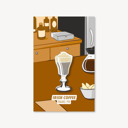Irish Coffee Cocktail Pin