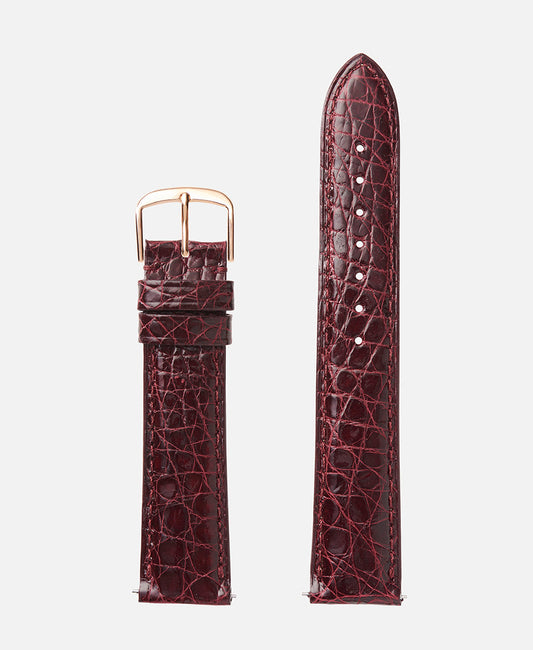 Burgundy Genuine Crocodile | h2001