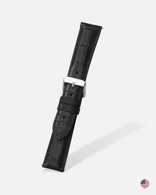 Black Genuine Matte Alligator | h2022