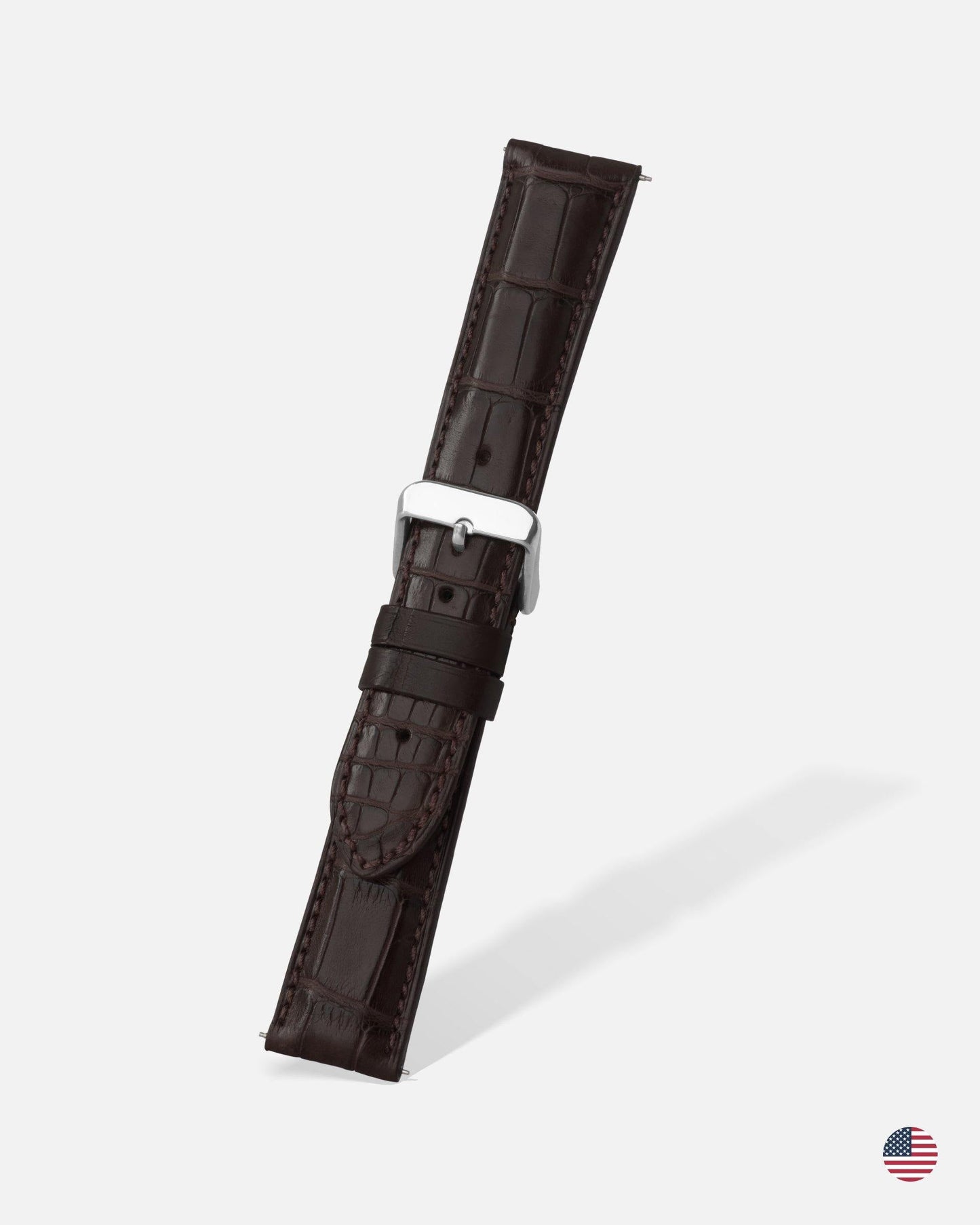 Dark Brown Genuine Matte Alligator | h2022