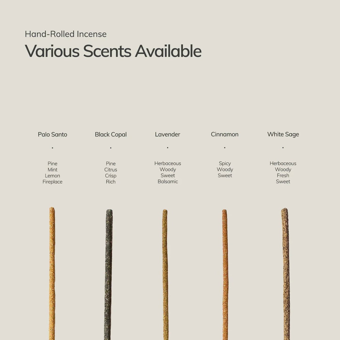 Cinnamon Incense Sticks – 30 Mini Hand-Rolled Sticks from Peru (4.2")