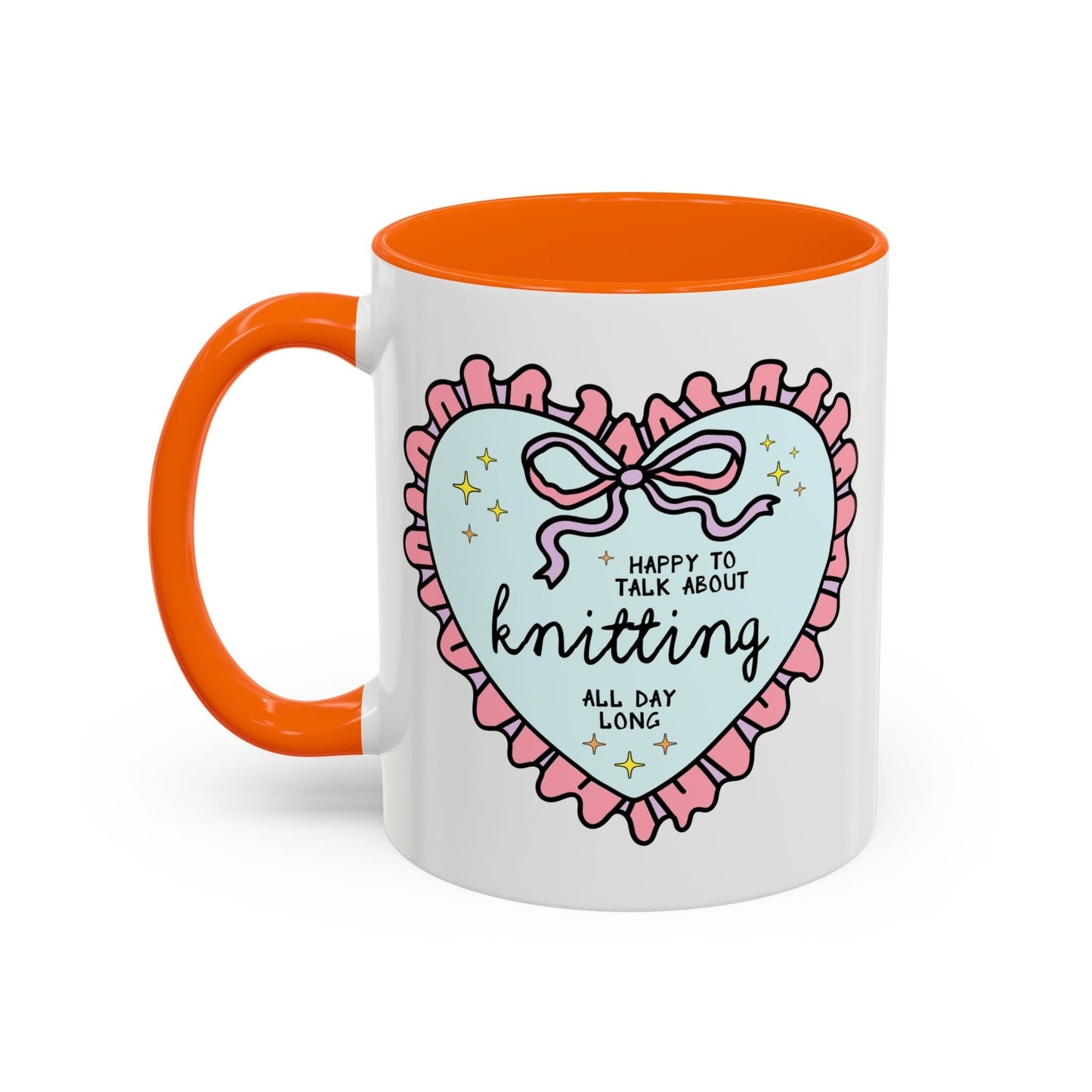 Happy to Talk About Knitting All Day Long Coffee Mug