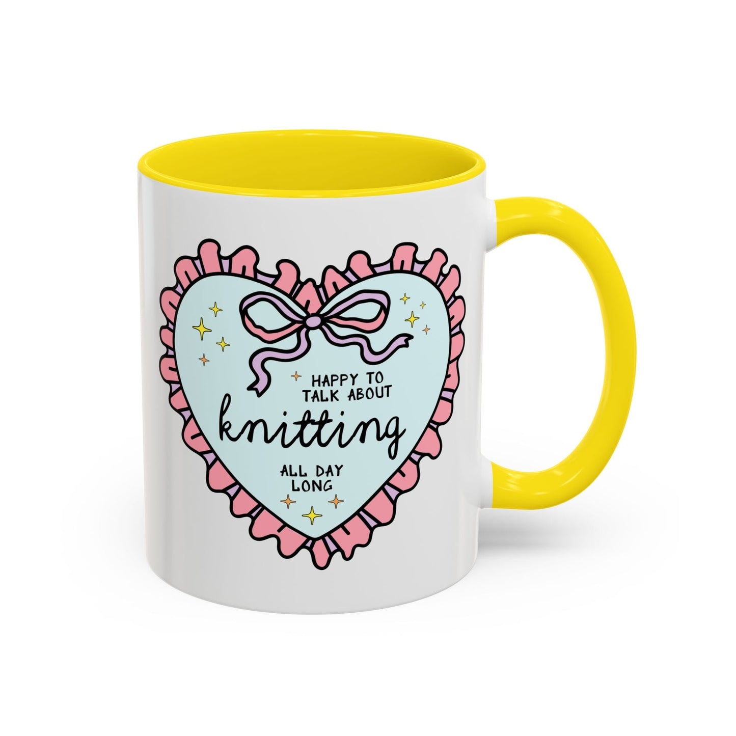 Happy to Talk About Knitting All Day Long Coffee Mug