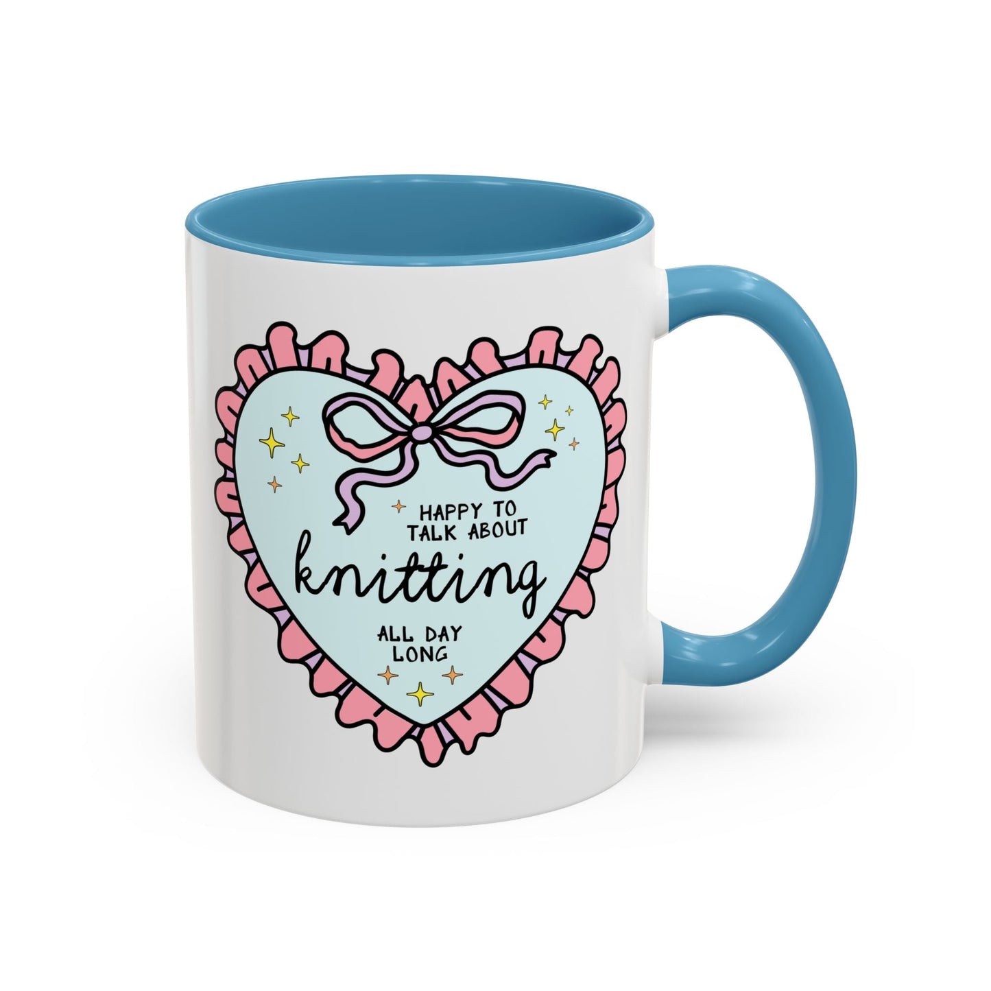 Happy to Talk About Knitting All Day Long Coffee Mug