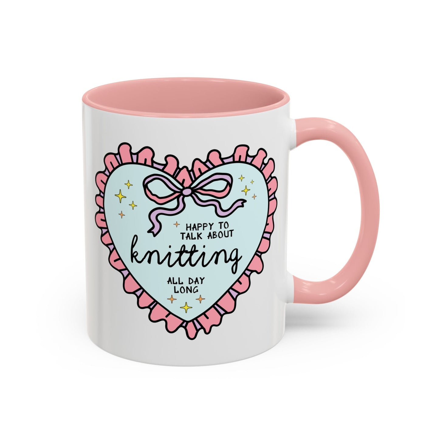 Happy to Talk About Knitting All Day Long Coffee Mug