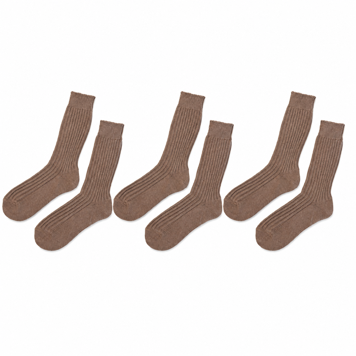 tittimitti® Men’s 100% Organic Cotton Boot Socks 3-Pack – Thick Warm Winter Crew Socks (Made in Italy)