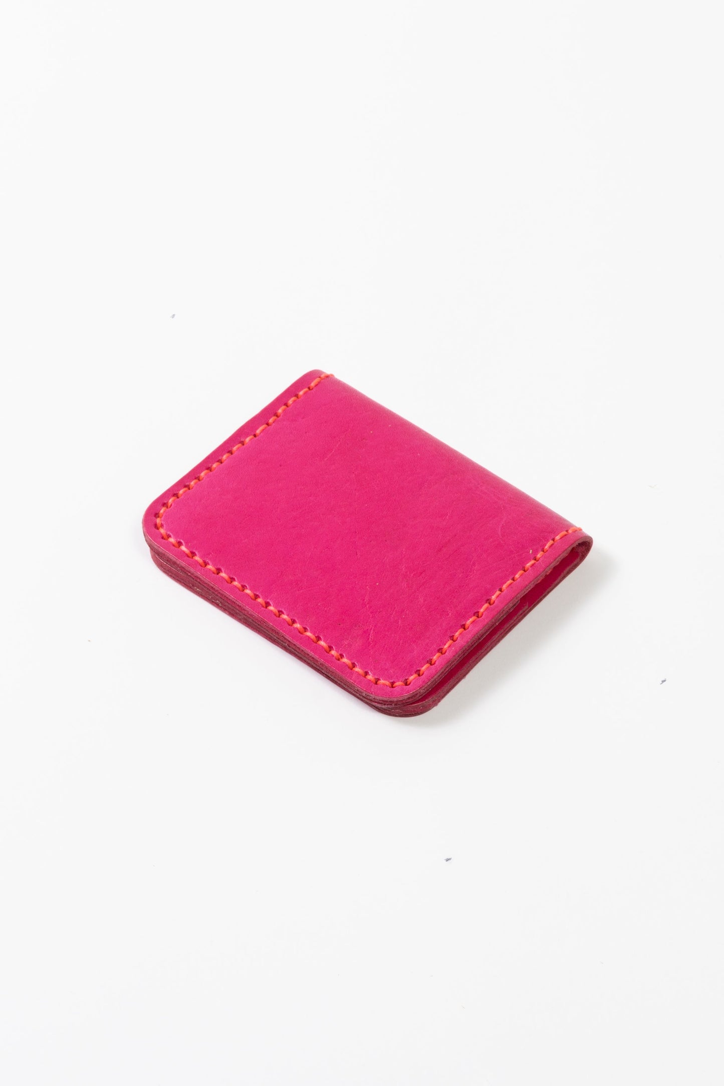 LEATHER CARDHOLDER WALLET // PINK