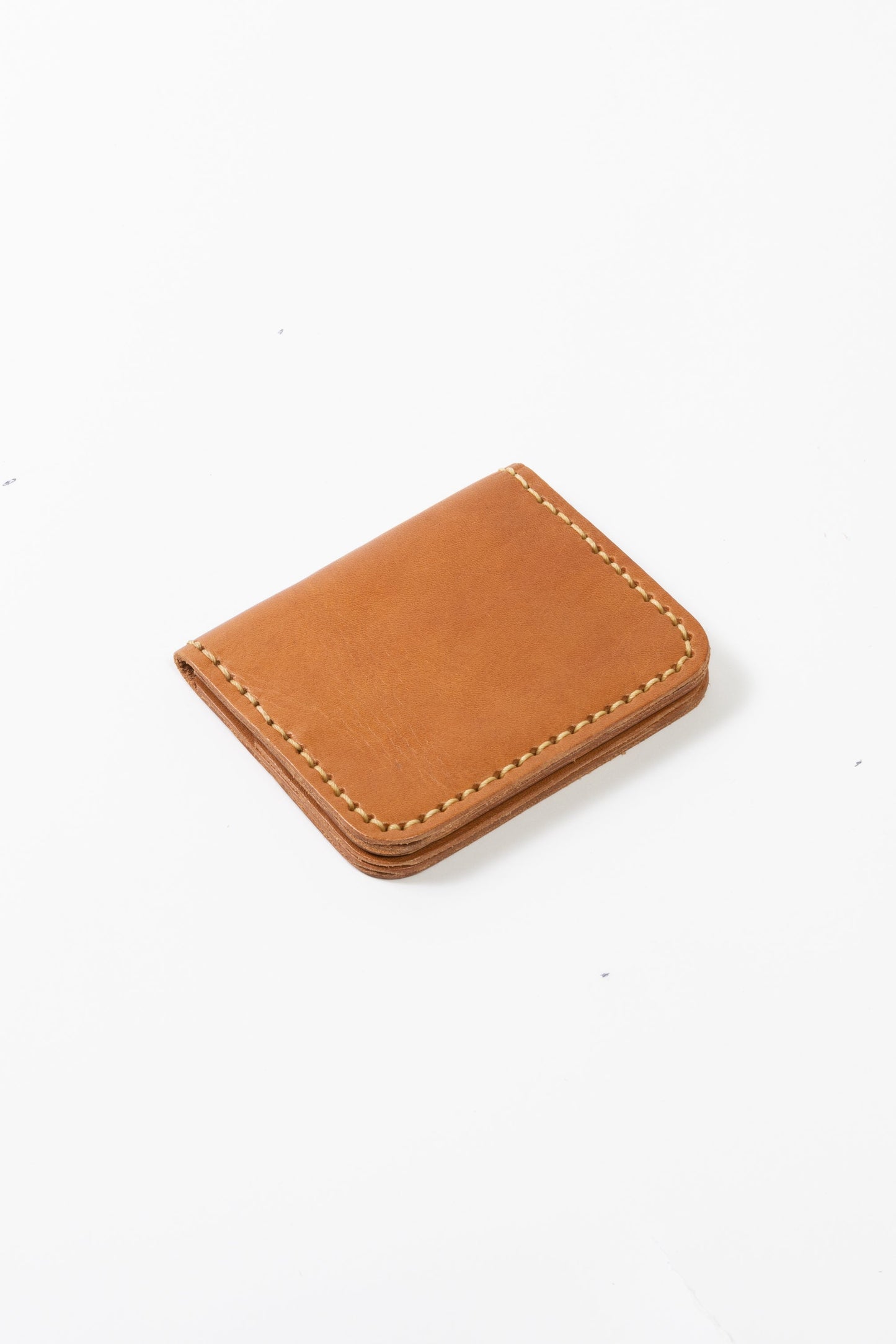 LEATHER CARDHOLDER WALLET // CAMEL