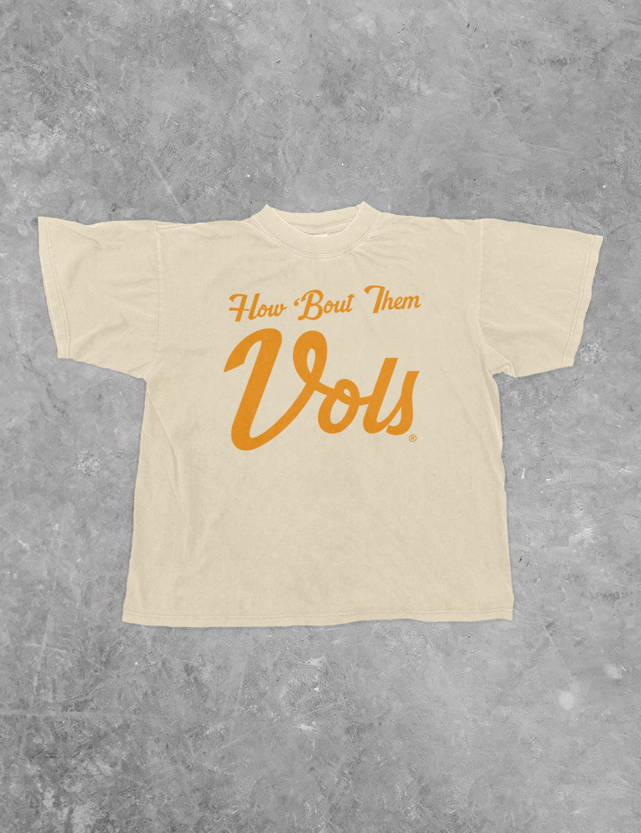 Underground Original Design: How 'Bout Them Vols, Vintage Boxy Cotton TShirt