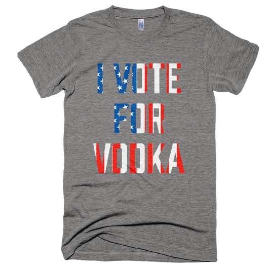 I Vote For Vodka Unisex Tri-Blend Track Shirt