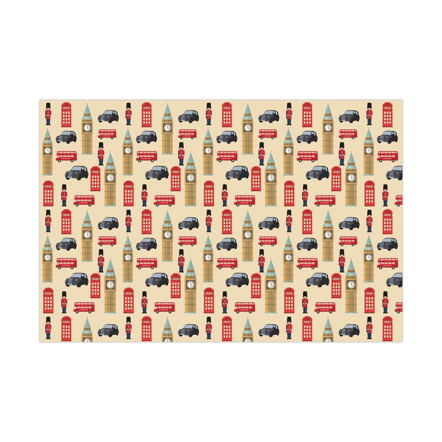 London Themed Wrapping Paper