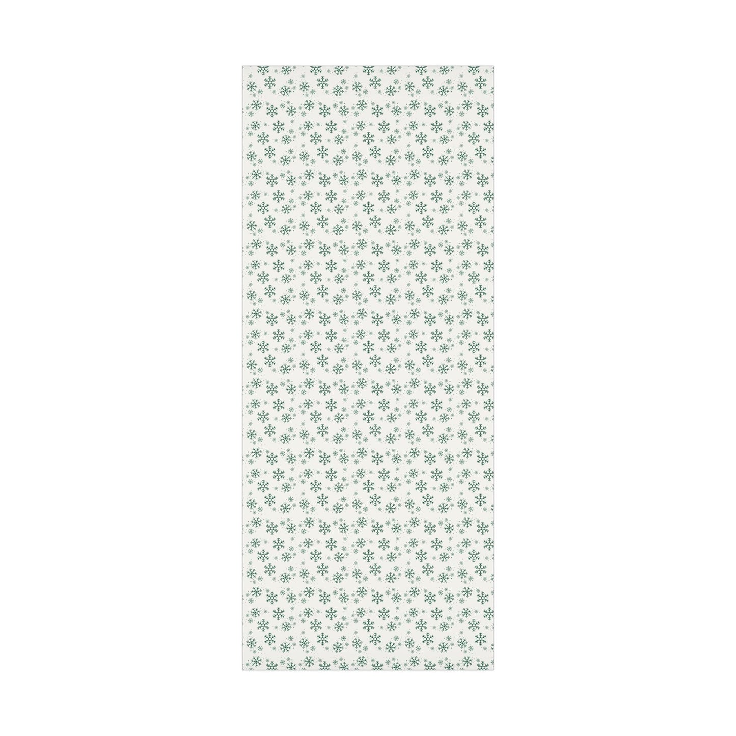 Green Snowflakes Christmas Wrapping Paper