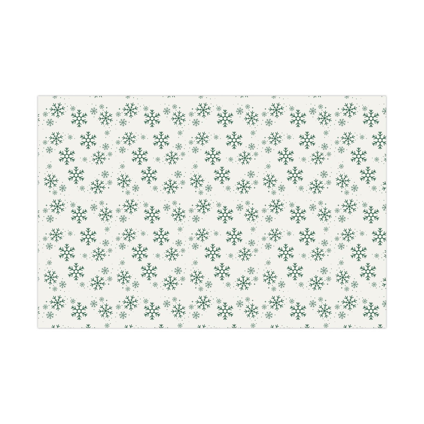 Green Snowflakes Christmas Wrapping Paper