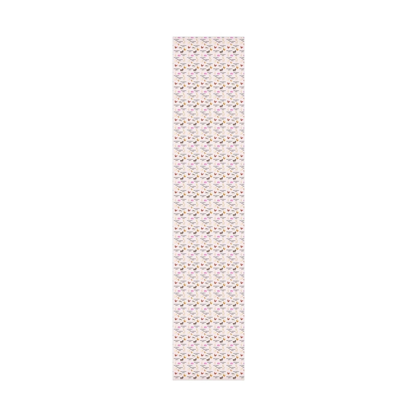 Farm Animal Gingham Personalized Birthday Wrapping Paper