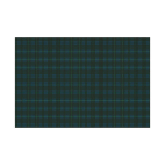 Blue and Green Plaid Wrapping Paper