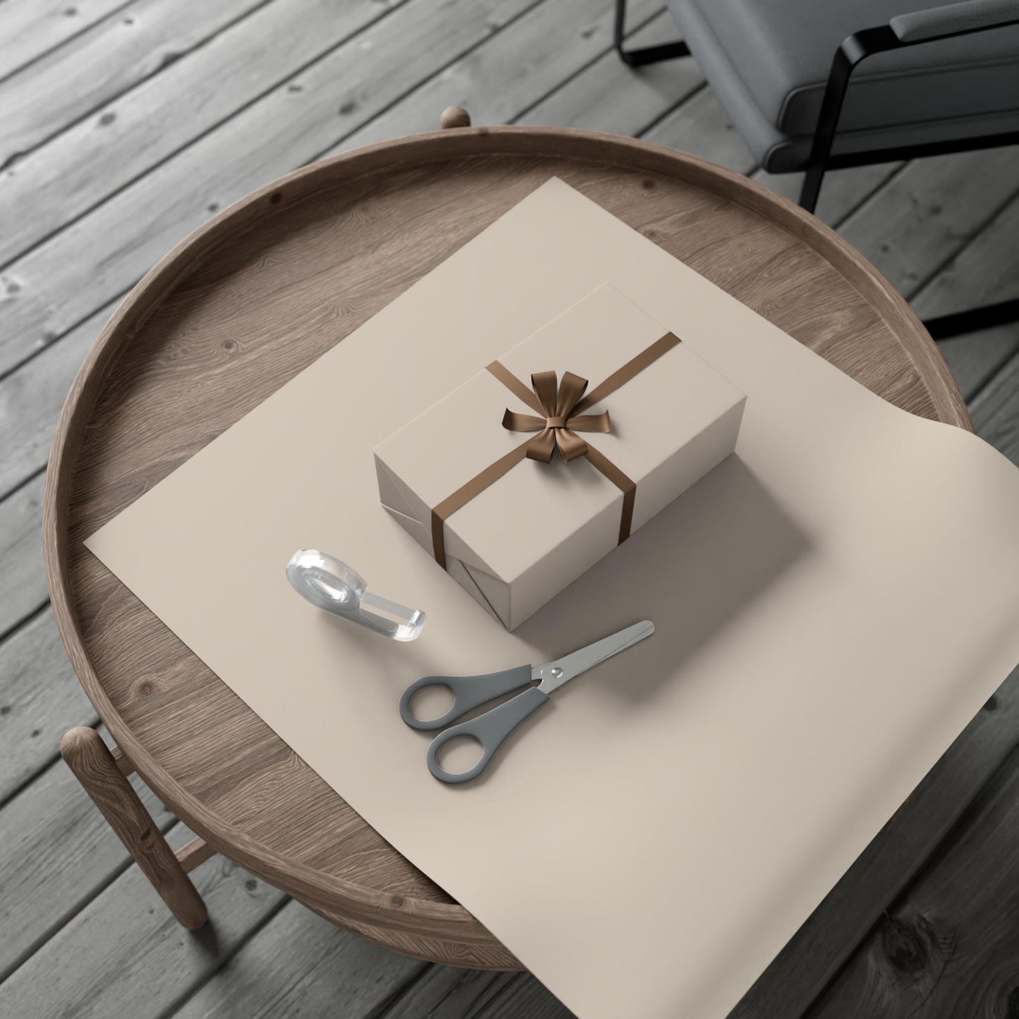 Beige Solid Color Wrapping Paper
