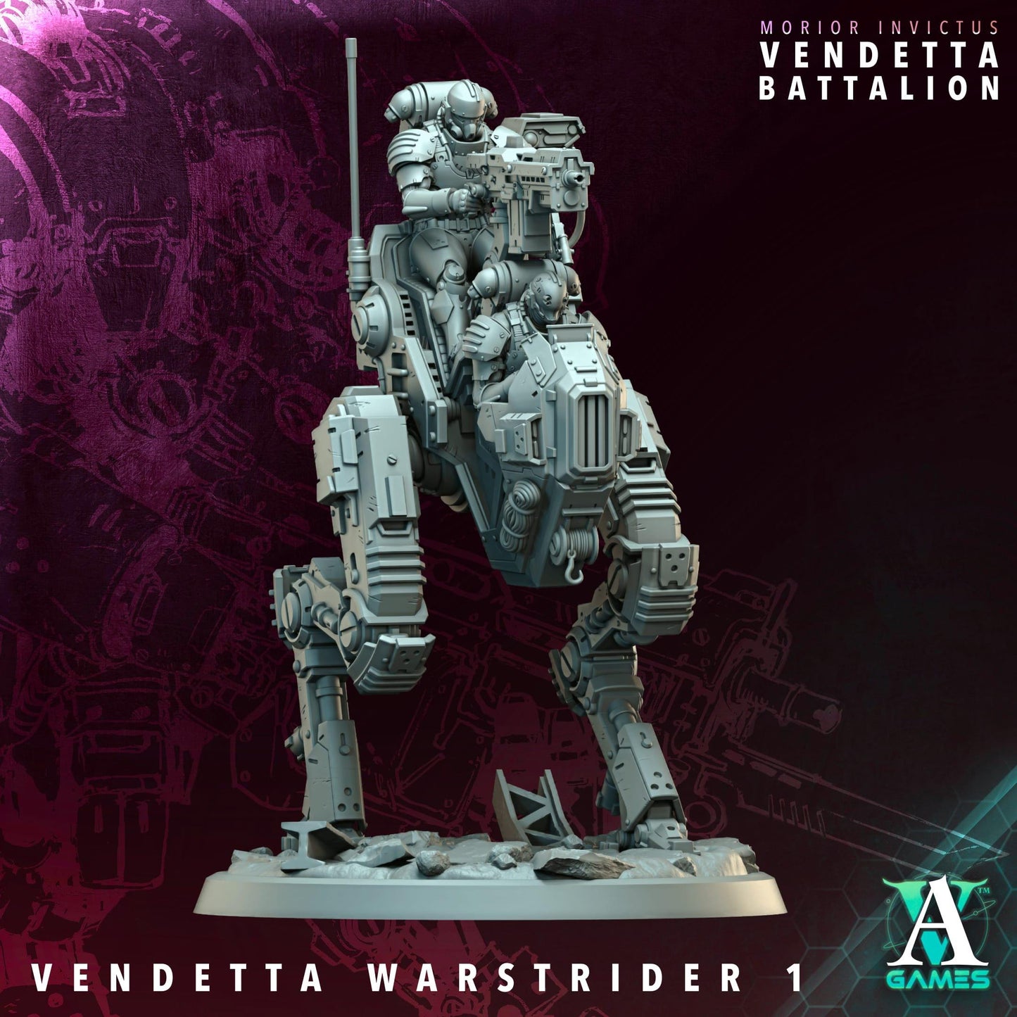 3D Printed Vendetta Walkers by Archvillain Games