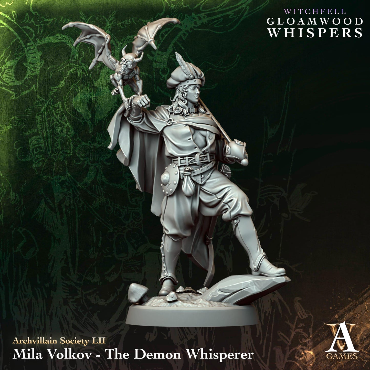 3D Printed Mila Volkov by Archvillain Games