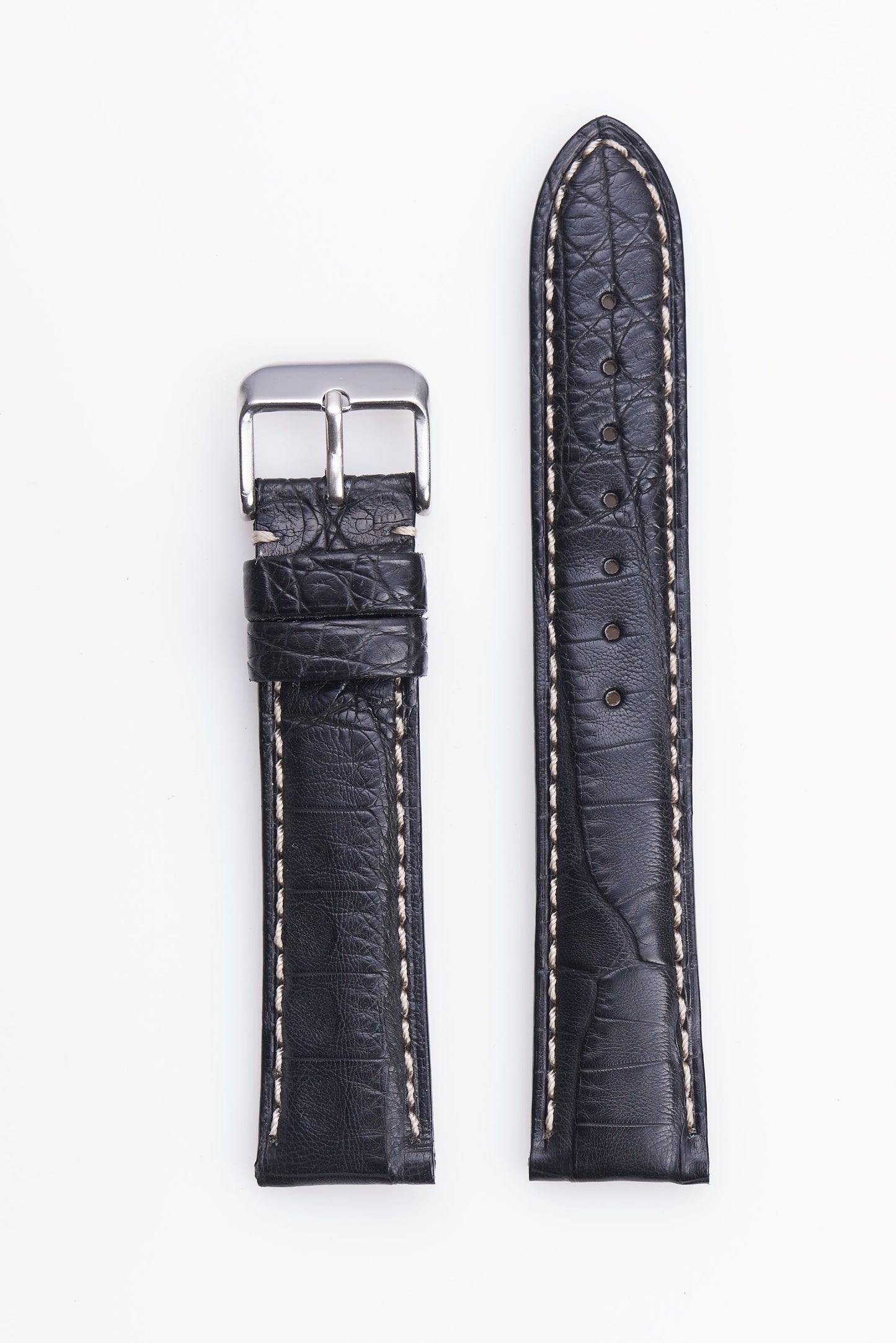 Black Genuine Matte Caiman Crocodile | h2012