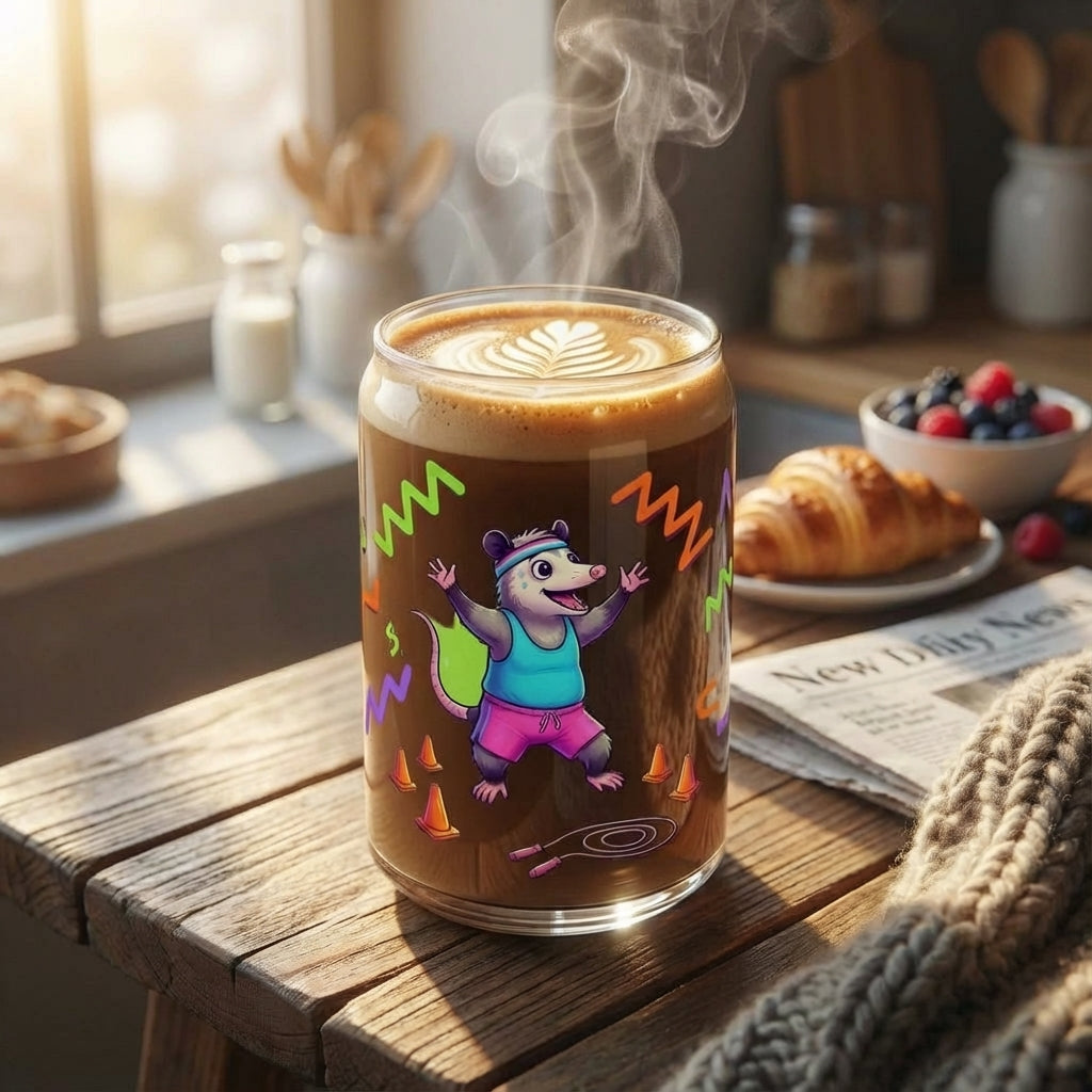 Neon Aerobics Possums - Possum Power Hour - 15oz Mug