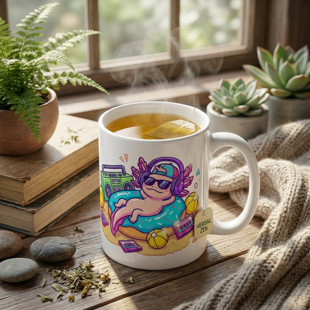 Pool Party Axolotls - Axolotl Radio Vibes - 15oz Mug