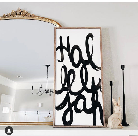Hallelujah wood sign