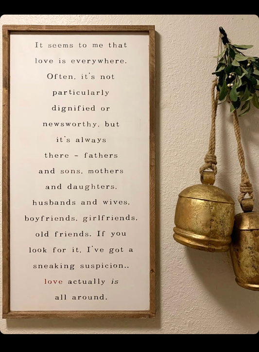 It seems to me love is everywhere framed wall hanging