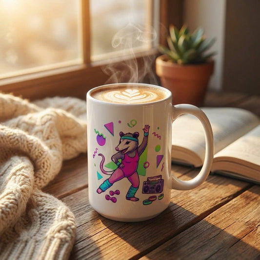 Neon Aerobics Possums - Jazzercise Jolt - 15oz Mug