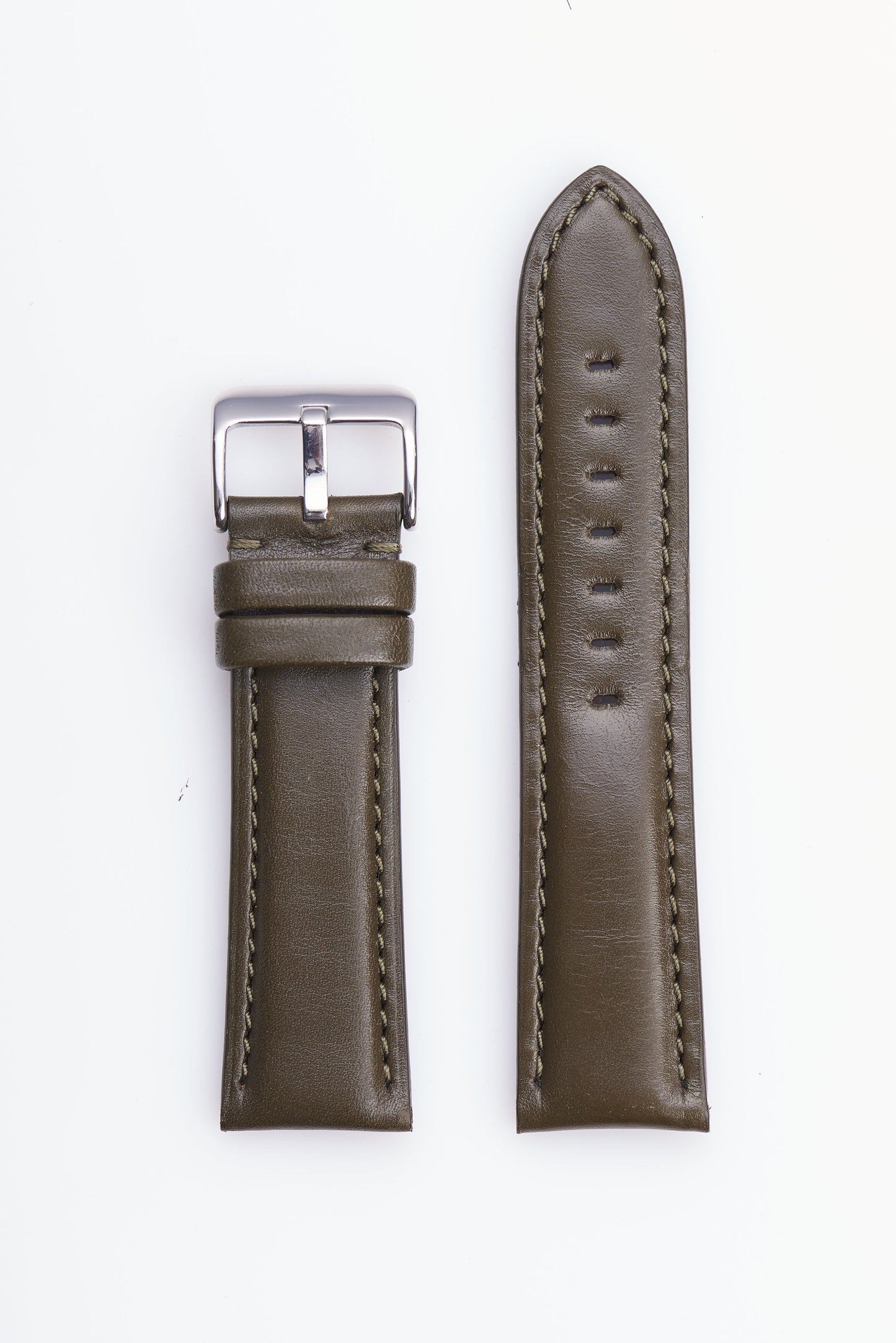 Olive High Polished Italian Leather | h2046