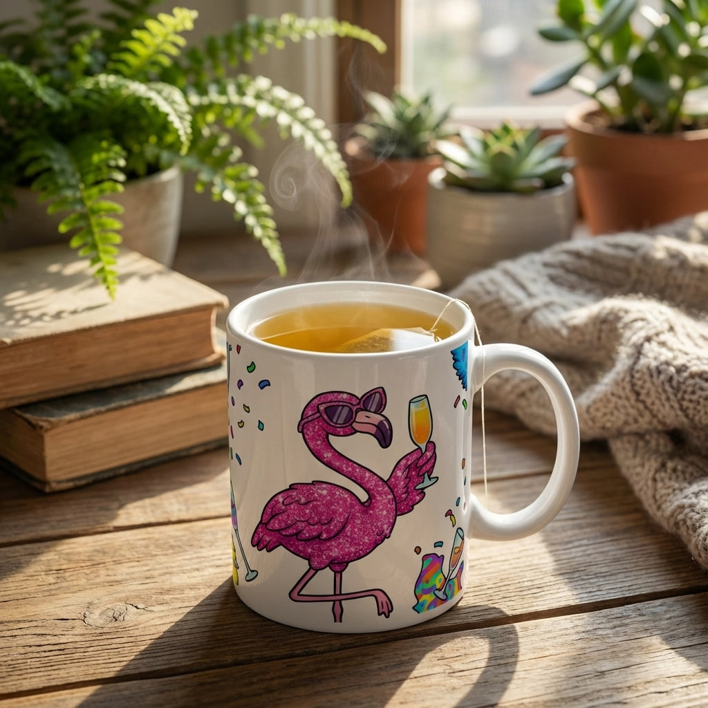 Drag Brunch Flamingos - Glitter Shower - 15oz Mug