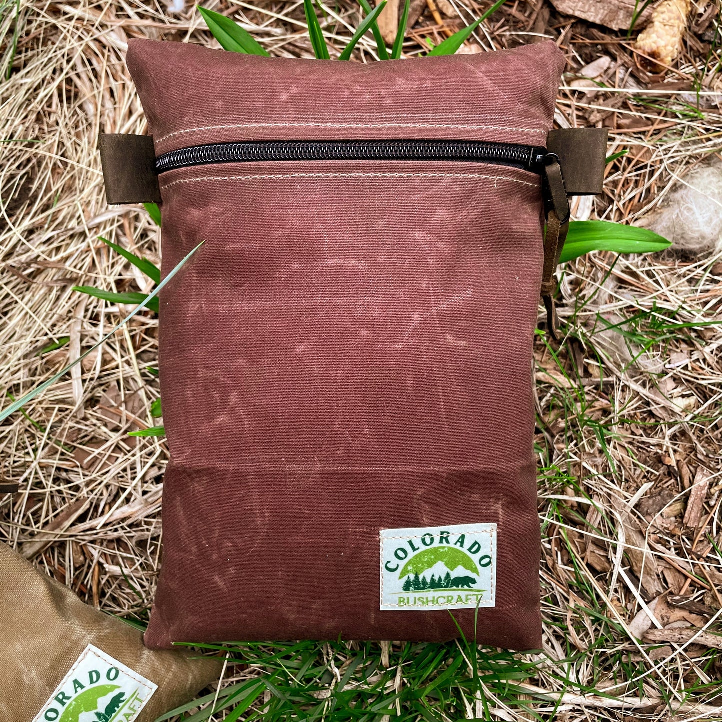 Handmade Medium Waxed Canvas Traditional EDC Pouch Bushcraft Survival Camping Possibles Dopp Grooming (Various Colors) Colorado Bushcraft