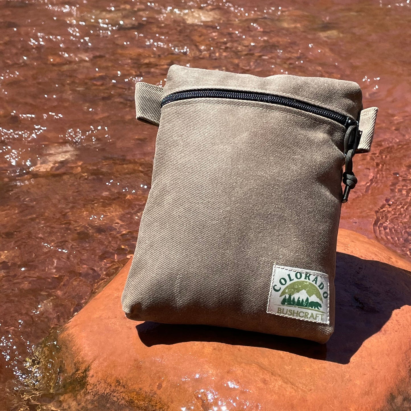 Handmade Medium Waxed Canvas Traditional EDC Pouch Bushcraft Survival Camping Possibles Dopp Grooming (Various Colors) Colorado Bushcraft