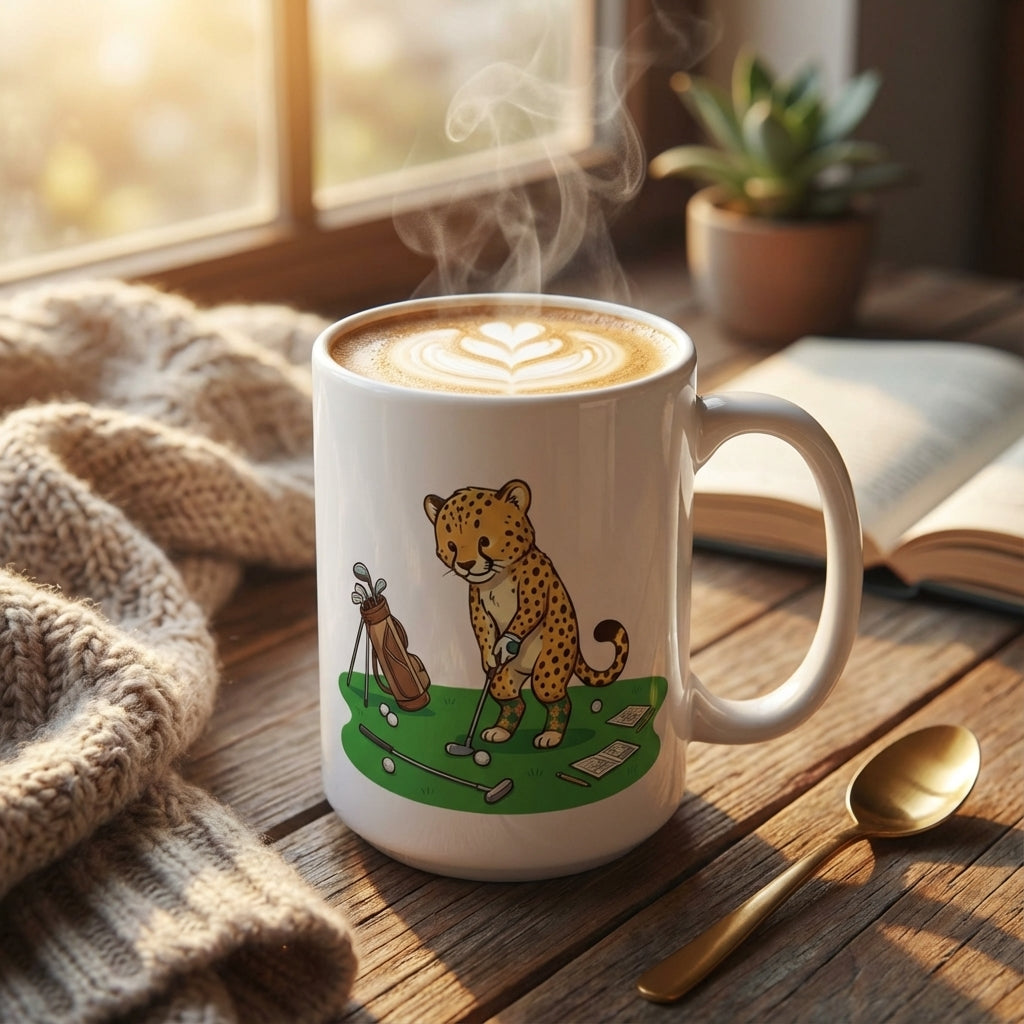 Racquet Club Cheetahs - Putting Practice - 15oz Mug