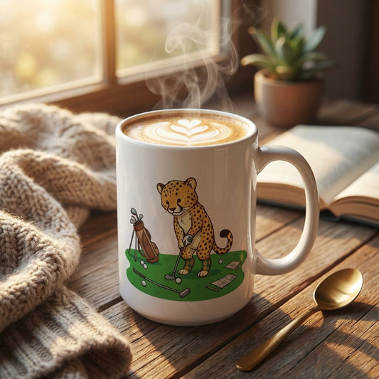 Racquet Club Cheetahs - Putting Practice - 15oz Mug