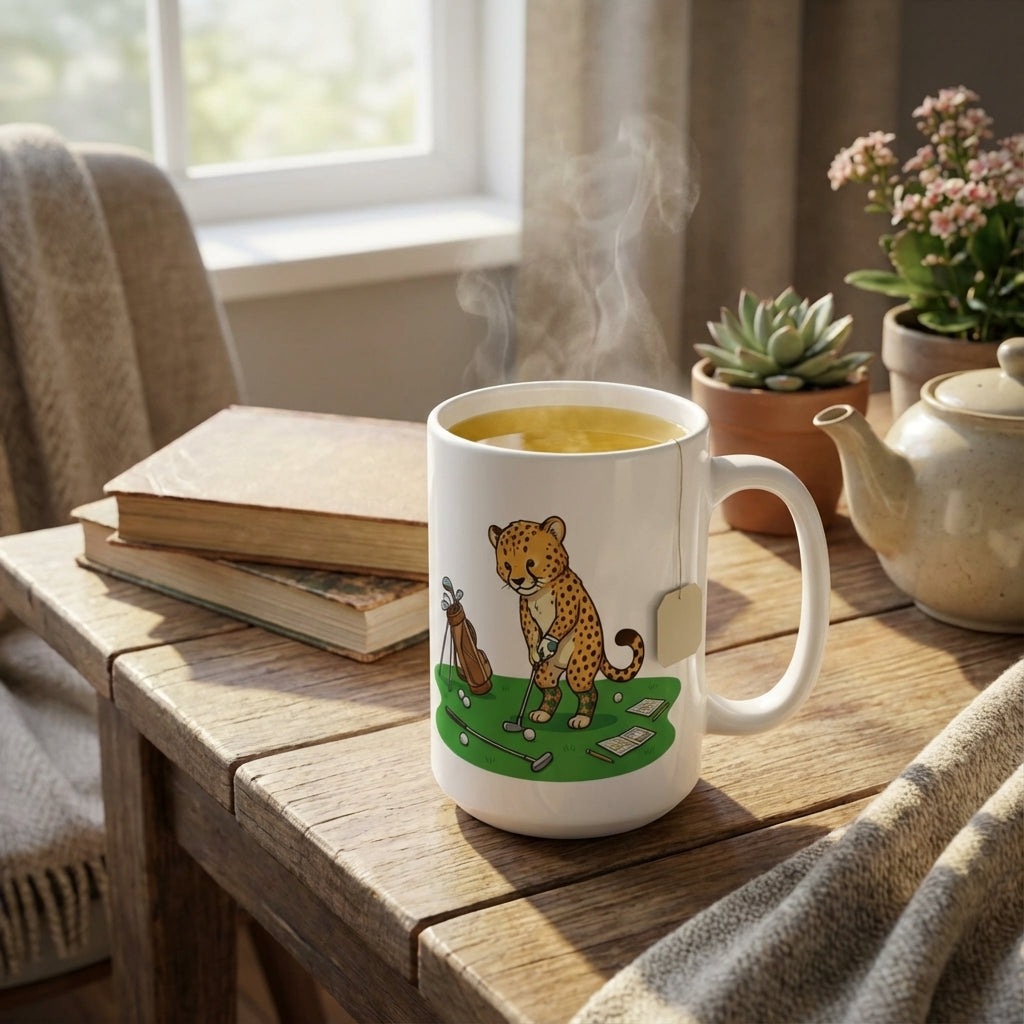 Racquet Club Cheetahs - Putting Practice - 15oz Mug
