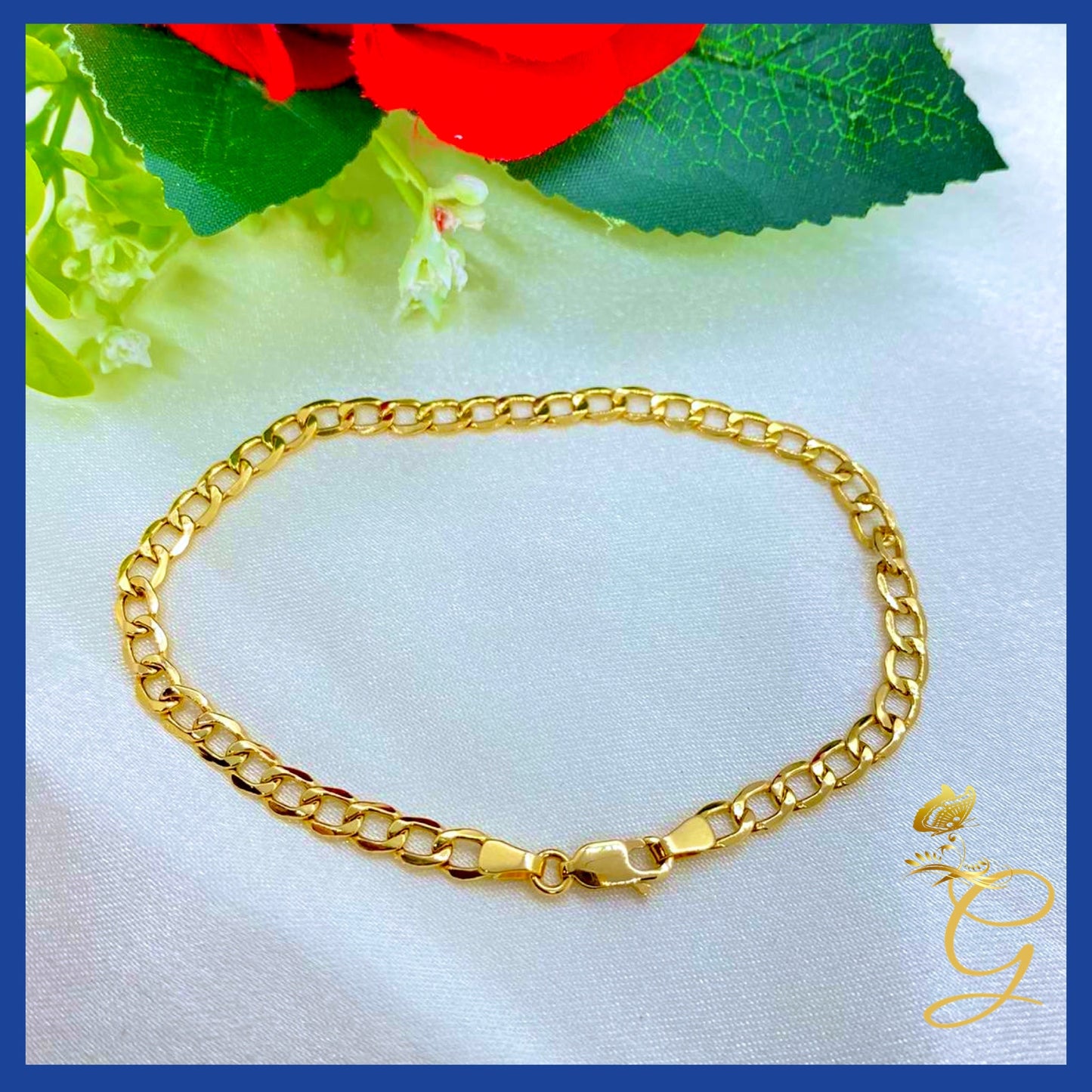 18k Real Gold Bracelet size  7"