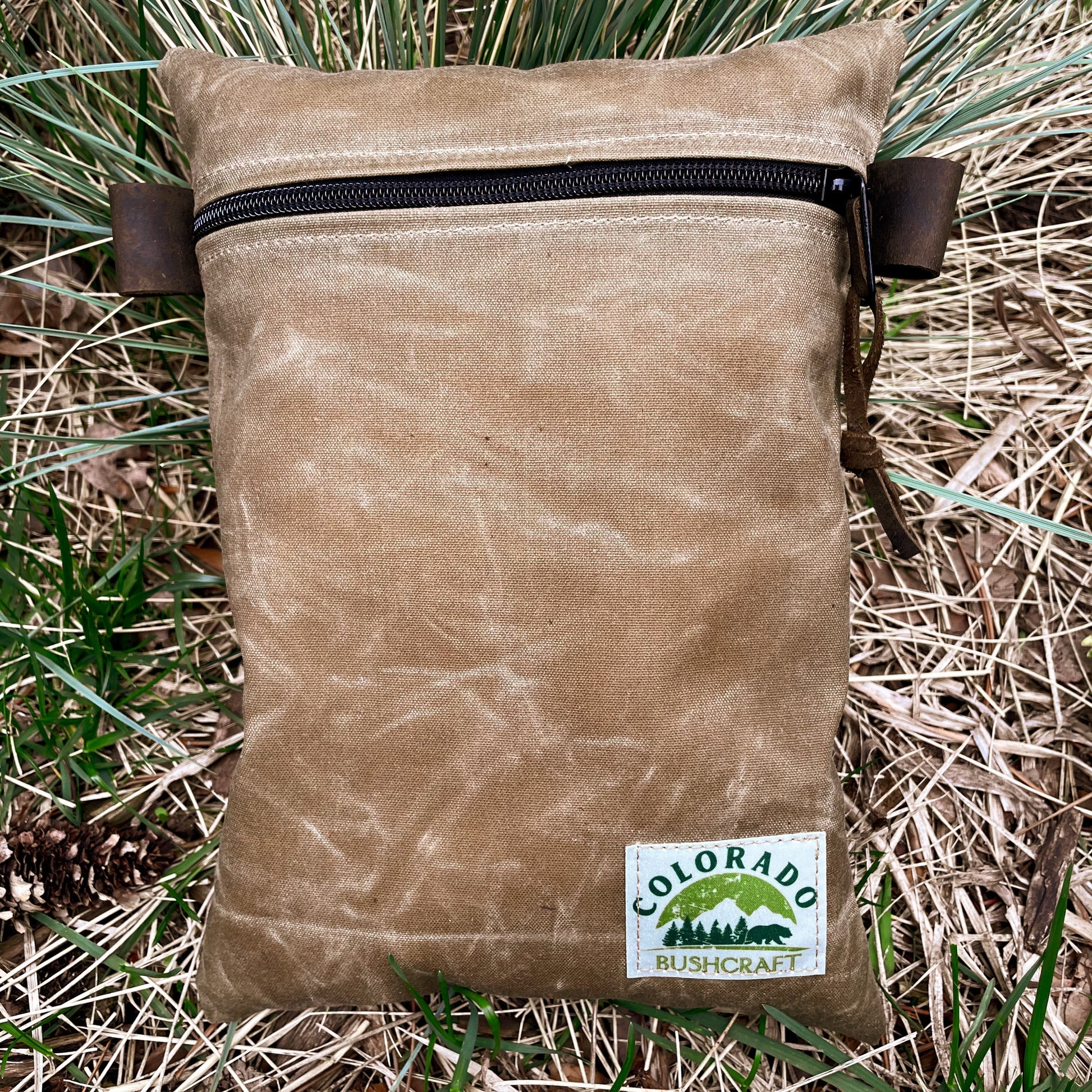Handmade Medium Waxed Canvas Traditional EDC Pouch Bushcraft Survival Camping Possibles Dopp Grooming (Various Colors) Colorado Bushcraft
