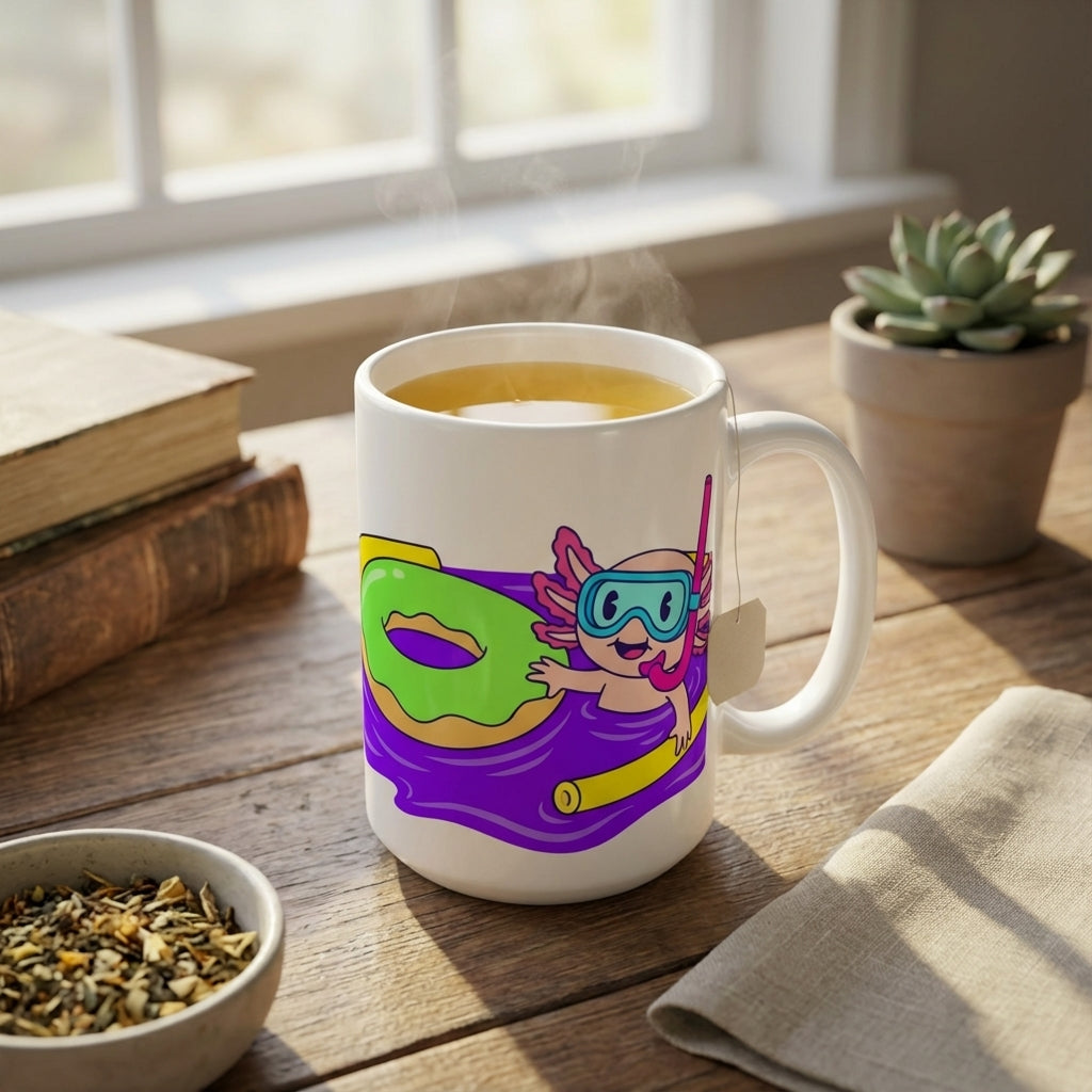 Pool Party Axolotls - Axolotl Dive Master - 15oz Mug