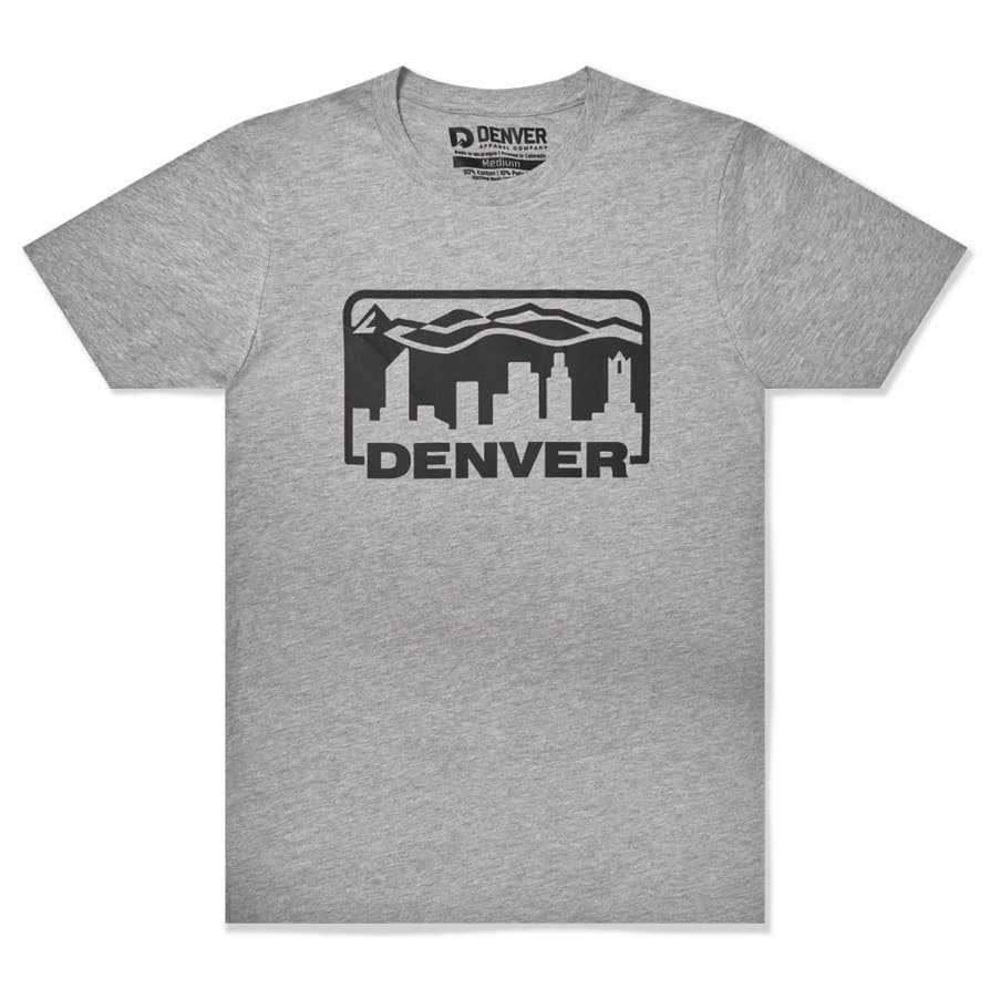 Denver Skyline Tee - Heather Grey (Unisex)