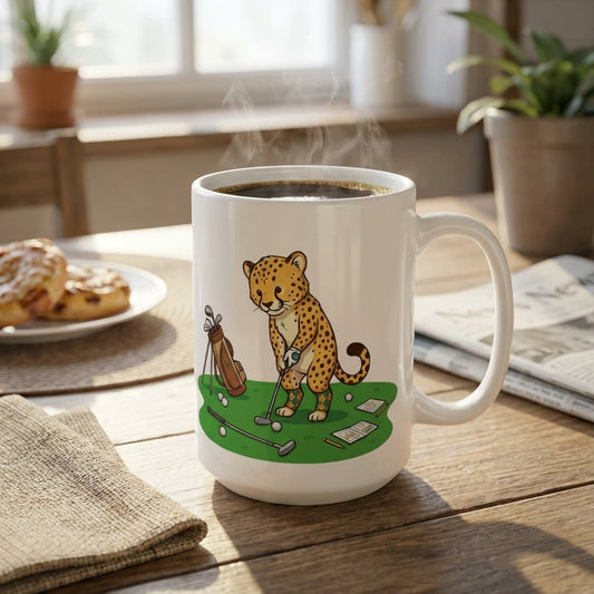 Racquet Club Cheetahs - Putting Practice - 15oz Mug