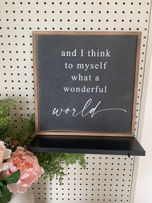 And I think to myself framed wood sign modern room decor